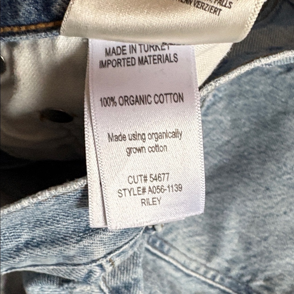 Agolde women’s Blue Jeans - size 25 - Riley - button fly - Picture 5 of 6